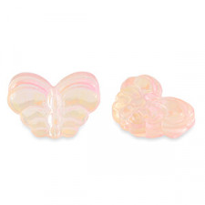 Glasperle 15mm Schmetterling - Peach pink